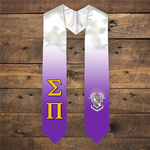  Sigma Pi Extra Fancy Simple Greek Graduation Stole W Crest 