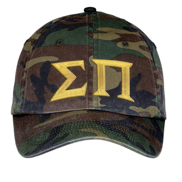  Sigma Pi Lettered Camouflage Hat 