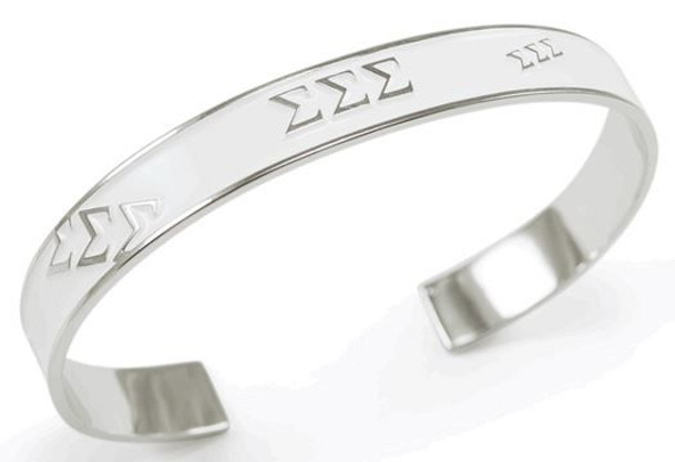 Sigma Sigma Sigma Bangle (White)