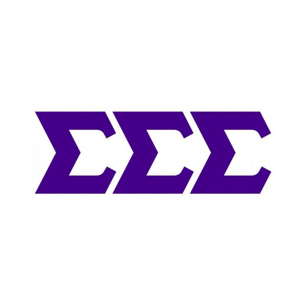 Sigma Sigma Sigma Big Greek Letter Window Sticker Decal 