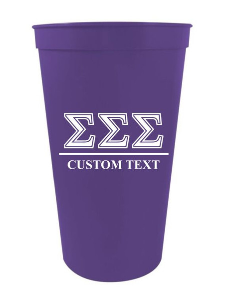 Sigma Sigma Sigma Custom Greek Symbolized Stadium Cup