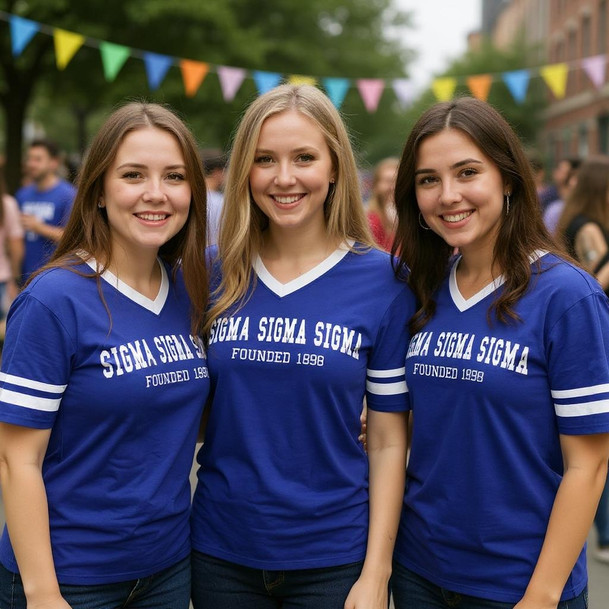 Sigma Sigma Sigma Boyfriend Style Founders Jersey