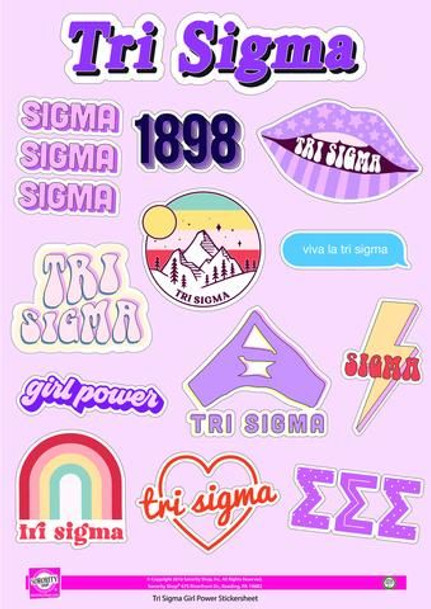 Sigma Sigma Sigma Girl Power Stickers