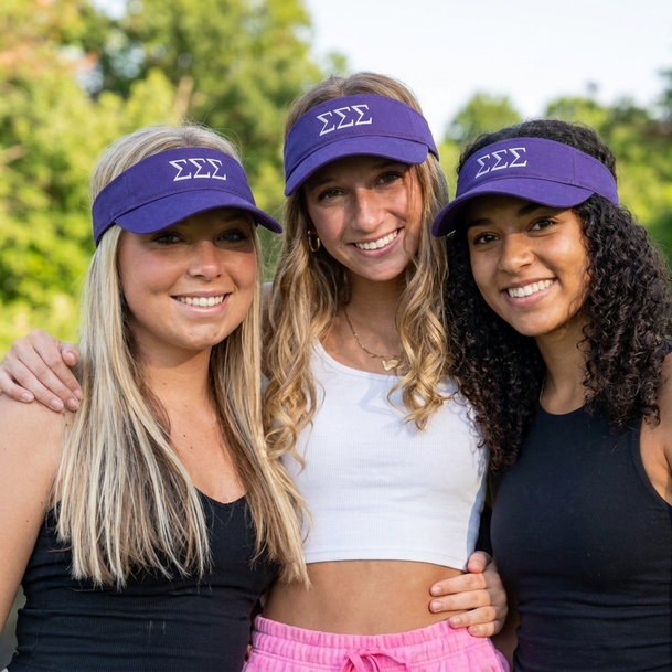 Sigma Sigma Sigma Greek Letter Visor