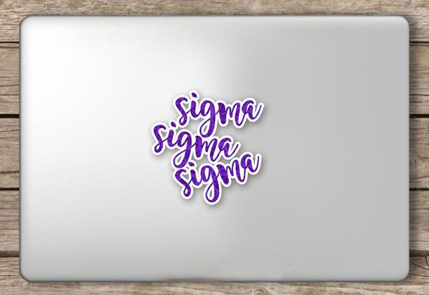 Sigma Sigma Sigma Script Sticker 