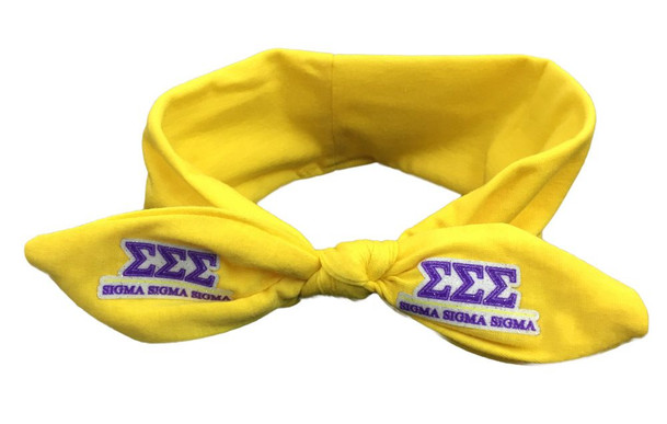 Sigma Sigma Sigma Knotted Cotton Headband