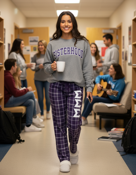 Sigma Sigma Sigma Pajamas -  Flannel Plaid Pant