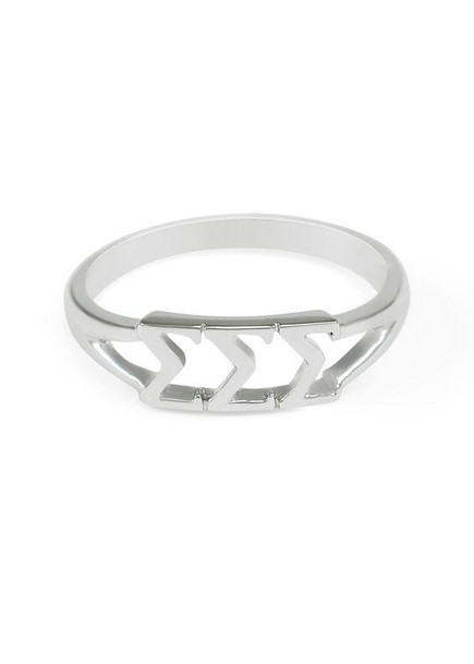 TCS Sigma Sigma Sigma Sterling Silver Letter Ring 
