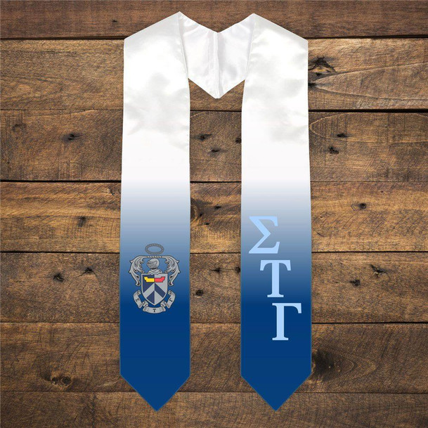  Sigma Tau Gamma Extra Fancy Diagonal Greek Graduation Stole W Crest 