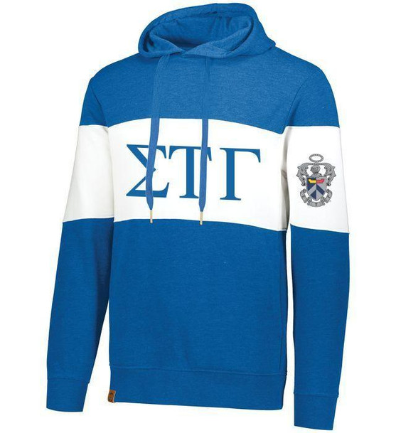  Sigma Tau Gamma Ivy League Hoodie W Crest On Left Sleeve 