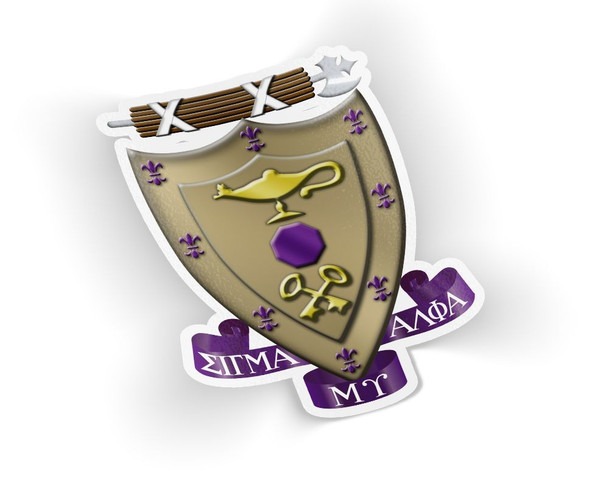 Sigma Alpha Mu Die Cut Crest Sticker