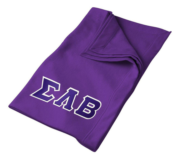  DISCOUNT-Sigma Lambda Beta Lettered Twill Sweatshirt Blanket 