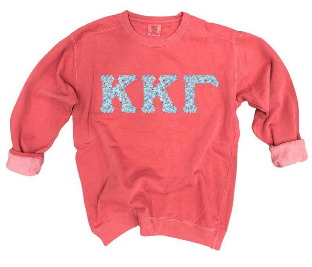  Comfort Colors Sorority Letters Crew Sweatshirt-Top Sellers 