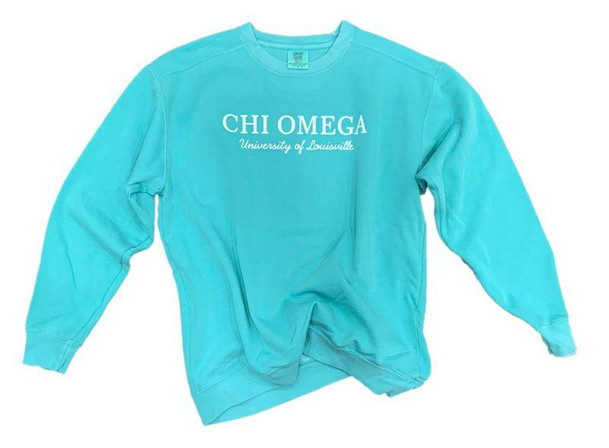  Comfort Colors Custom Sorority Script Crew Sweatshirt 