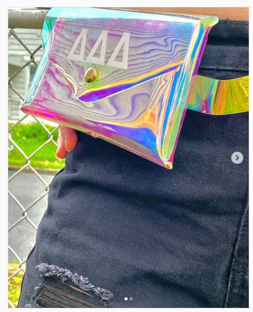 Sorority Holographic Belted Fanny Pack