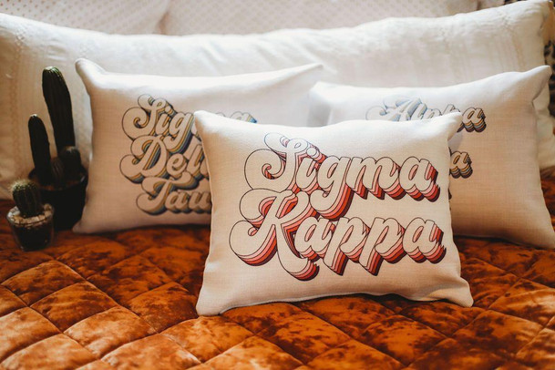 Sorority Shop Sorority Retro Throw Pillow 