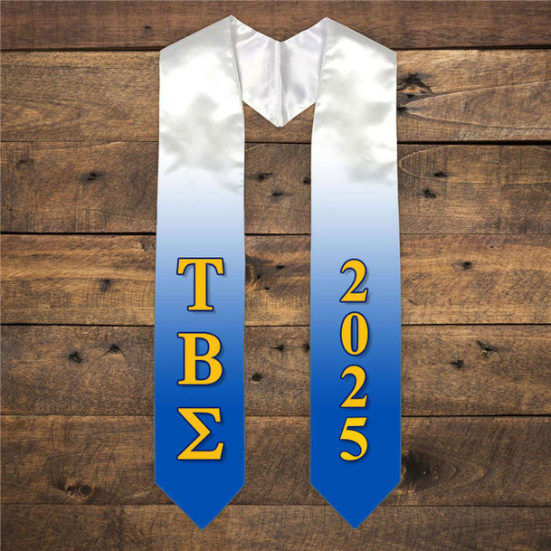  Tau Beta Sigma Extra Fancy Greek Graduation Stole W Year 