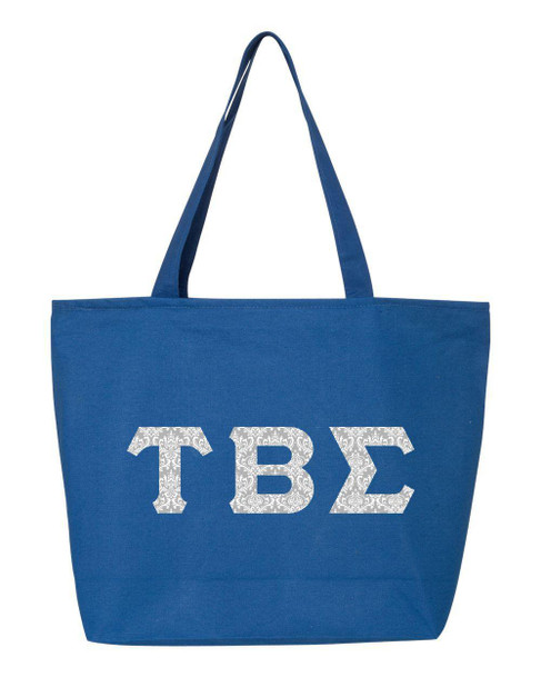  Tau Beta Sigma Greek Letter Zipper Tote 
