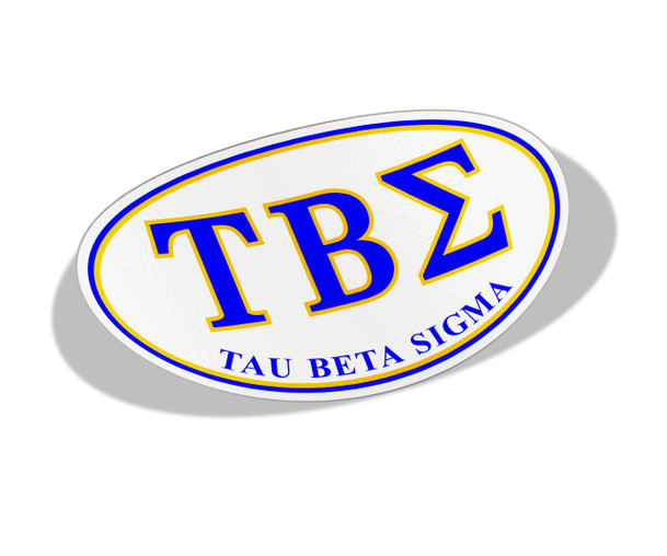 Tau Beta Sigma Greek Letter Oval Decal