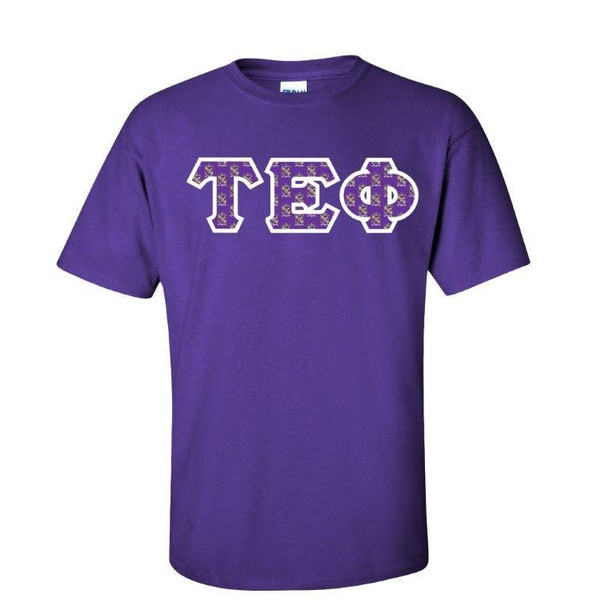  Tau Epsilon Phi Fraternity Crest - Shield Twill Letter Tee 