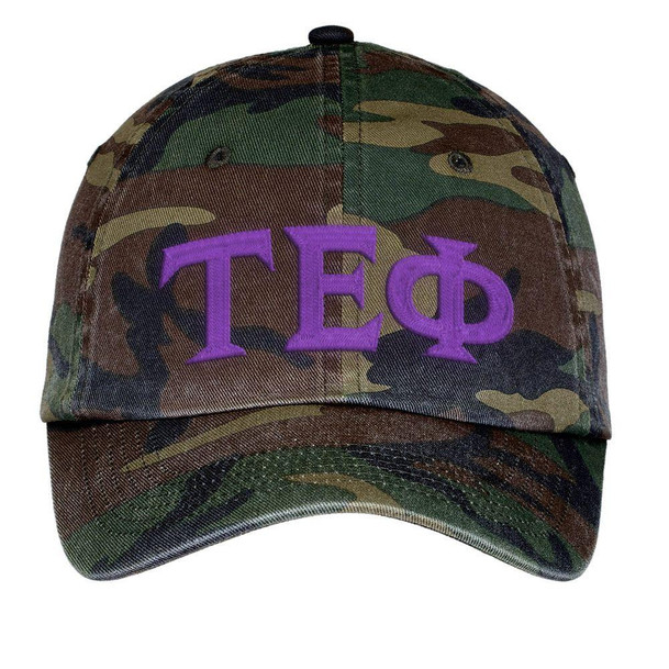  Tau Epsilon Phi Lettered Camouflage Hat 