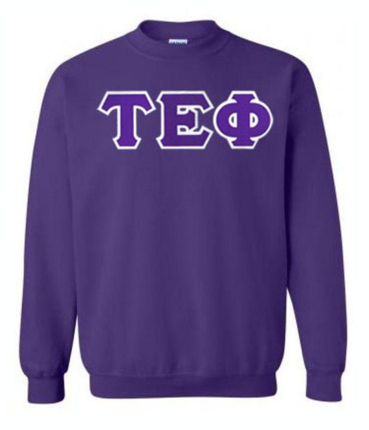  DISCOUNT Tau Epsilon Phi Lettered Crewneck - Best Value 