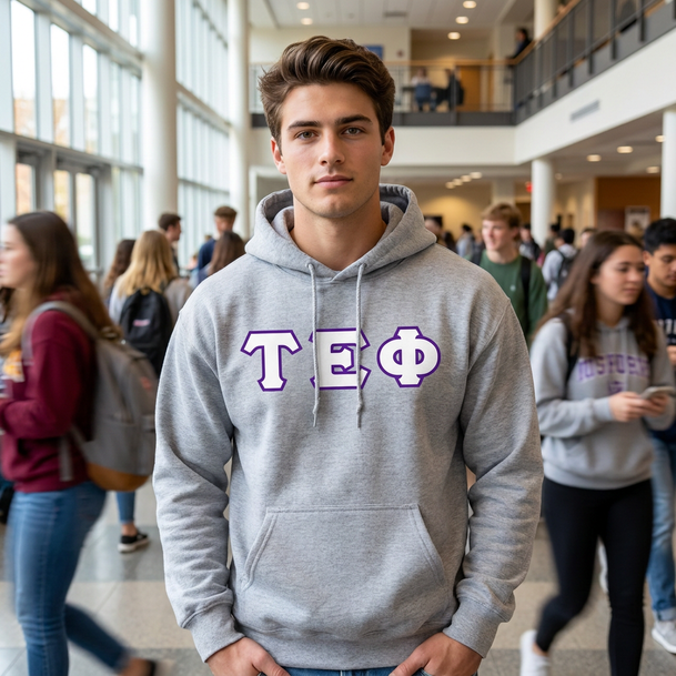 Tau Epsilon Phi Custom Twill Hooded Sweatshirt