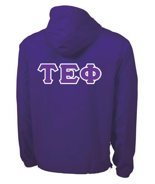  Tau Epsilon Phi Tackle Twill Lettered Pack N Go Pullover 