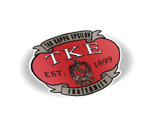  Tau Kappa Epsilon Banner Crest - Shield Decal 
