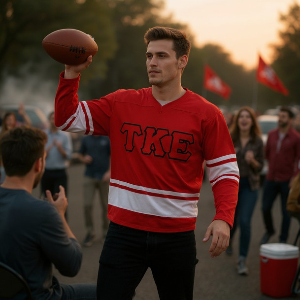 DISCOUNT-Tau Kappa Epsilon Breakaway Lettered Hockey Jersey