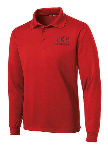  Tau Kappa Epsilon-World Famous Long Sleeve Dry Fit Polo 