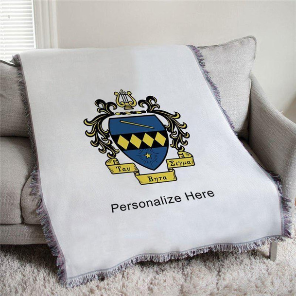  Tau Beta Sigma Full Color Crest Afghan Blanket Throw 