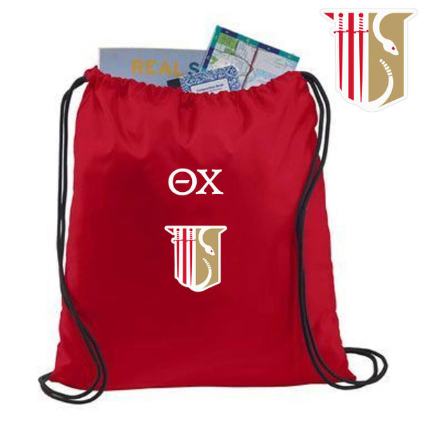  Theta Chi Crest - Shield Cinch Sack 
