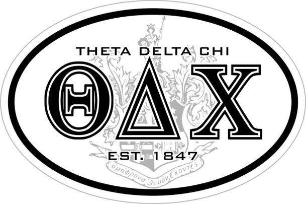  Theta Delta Chi Oval Crest - Shield Sticker 