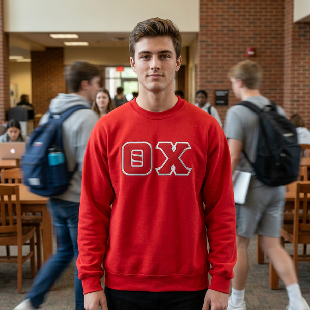 DISCOUNT Theta Chi Lettered Crewneck - Best Value