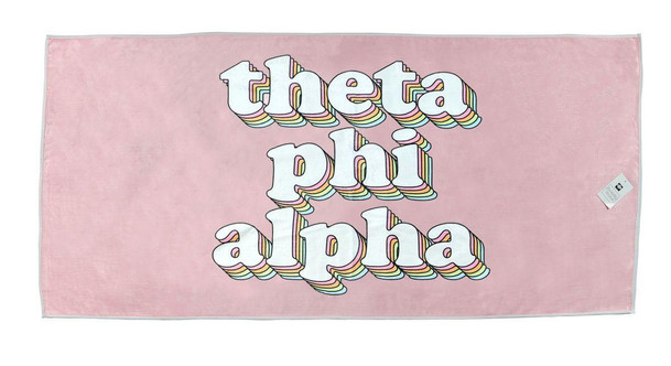 Sorority Shop Theta Phi Alpha Plush Retro Beach Towel 
