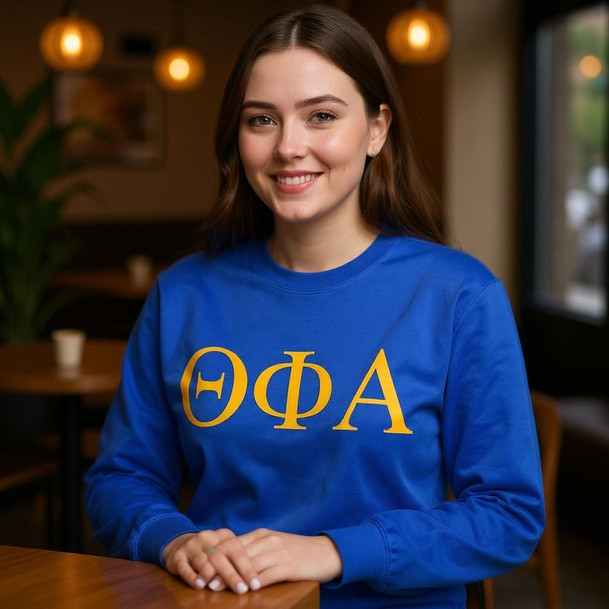 Theta Phi Alpha Lettered World Famous Greek Crewneck