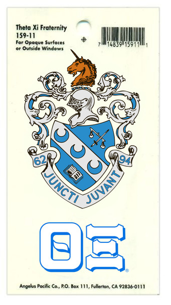 Theta Xi Crest - Shield Decal