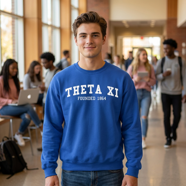 Theta Xi Fraternity Founders Crew Sweatshirt