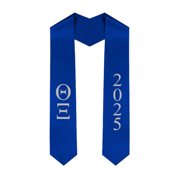  Theta Xi Greek Lettered Graduation Sash Stole With Year - Best Value 
