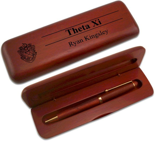 Theta xi Wooden Pen Set