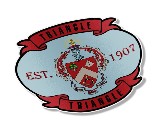  Triangle Banner Crest - Shield Decal 