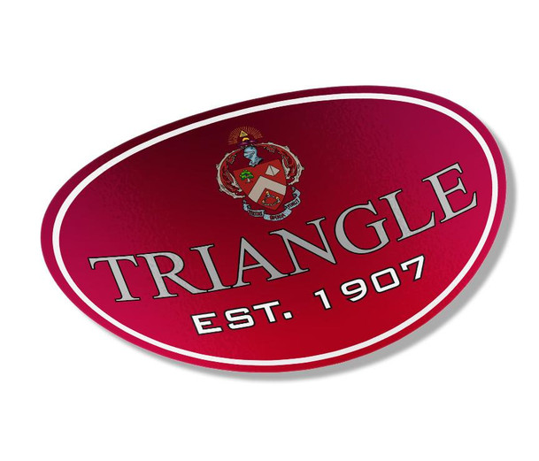  TRIANGLE Color Oval Decal 