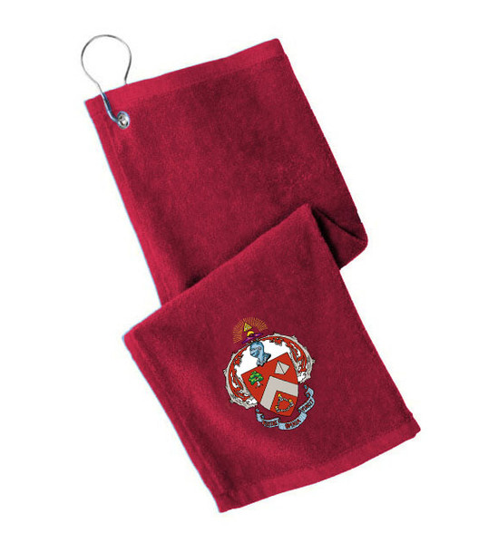 DISCOUNT-Triangle Fraternity Crest - Shield Golf Towel