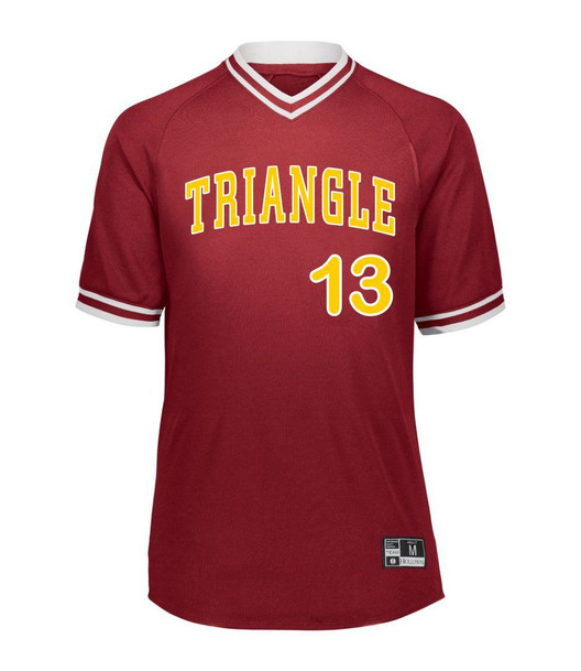 Triangle Retro V-Neck Baseball Jersey
