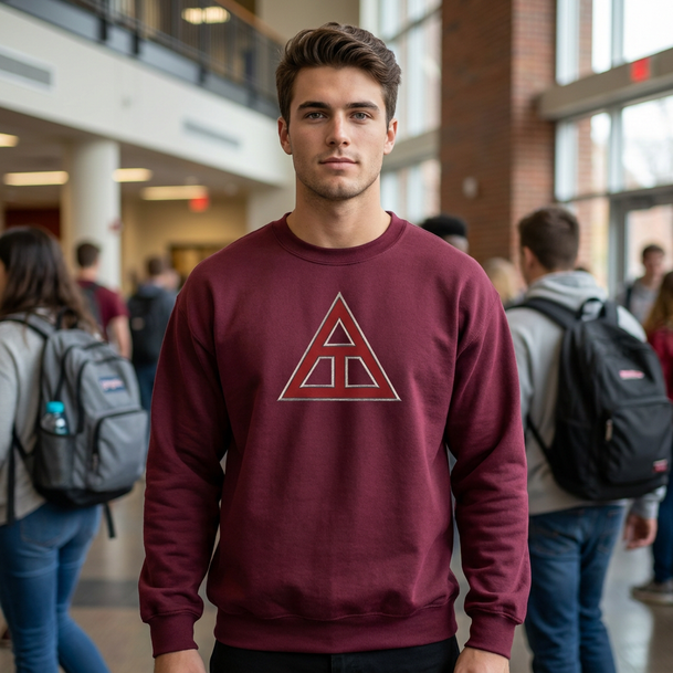 DISCOUNT Triangle Fraternity Lettered Crewneck - Best Value