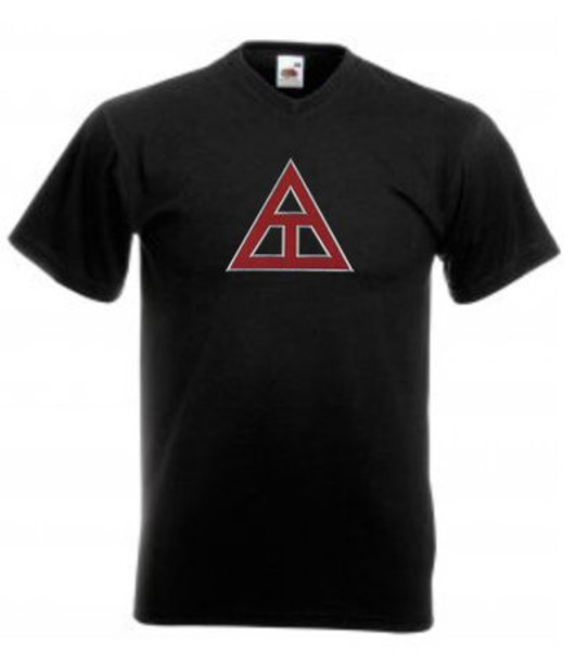 DISCOUNT- Triangle Fraternity Lettered V-Neck Tee