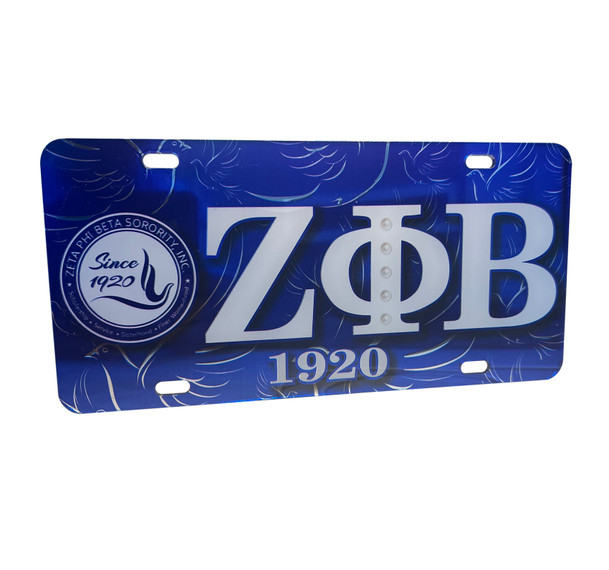 Zeta Phi Beta D9 Seal License Plates