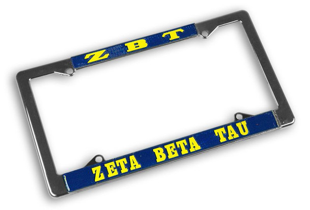 Zeta Beta Tau Chrome License Plate Frames