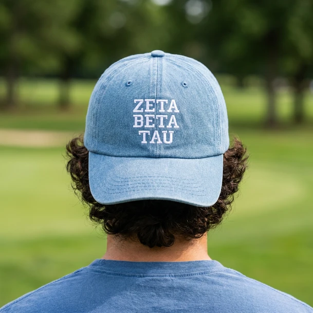 Zeta Beta Tau Pigment Dyed Baseball Cap